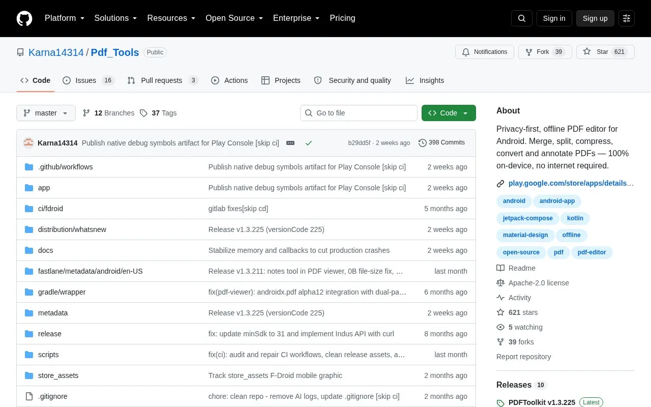 PDF Toolkit homepage screenshot