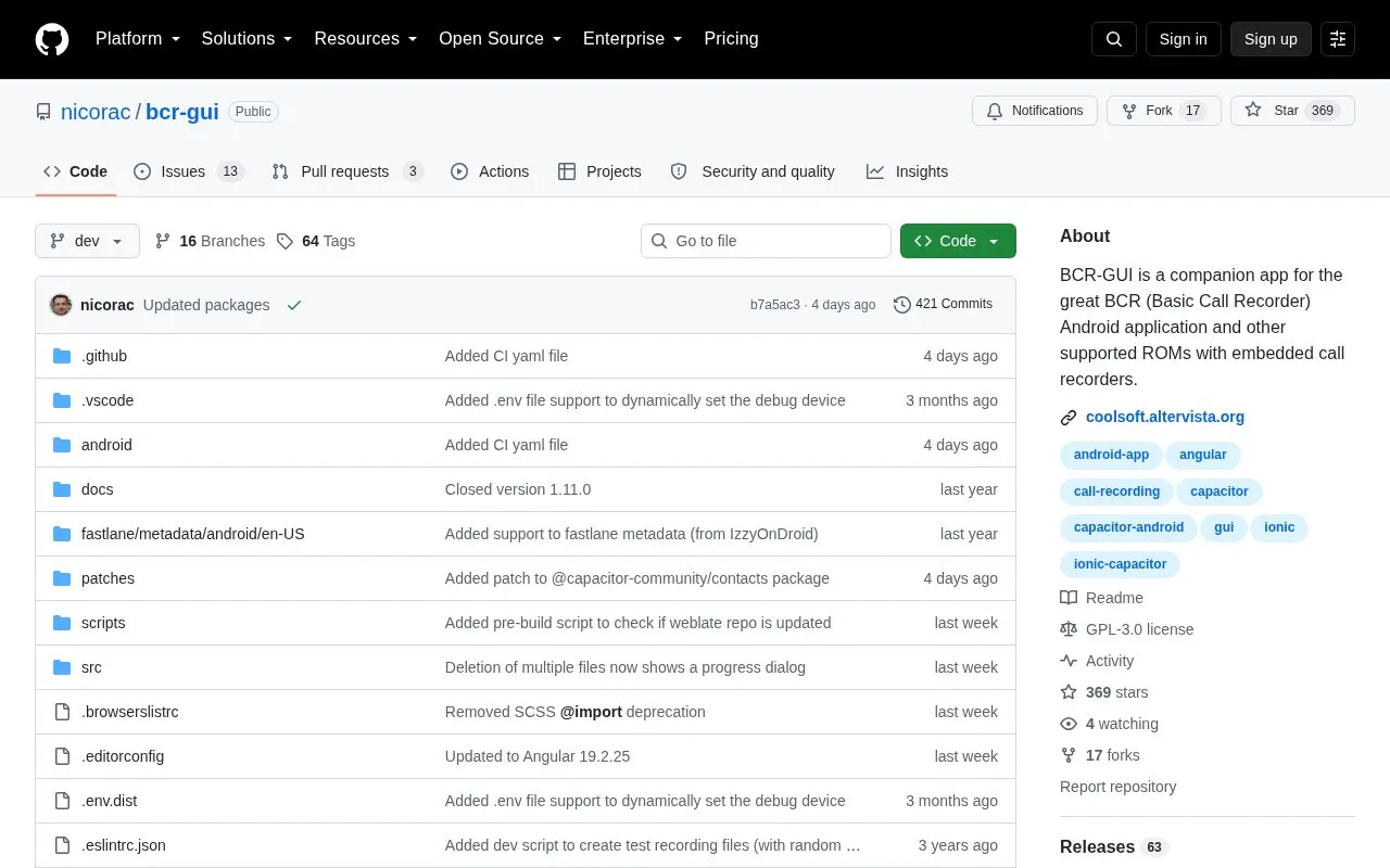 GUI homepage screenshot