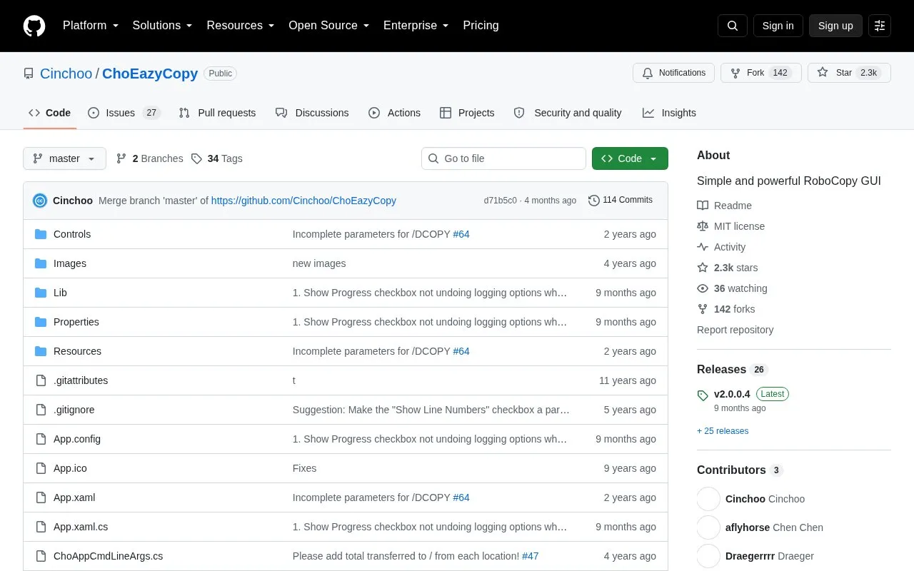 ChoEazyCopy homepage screenshot
