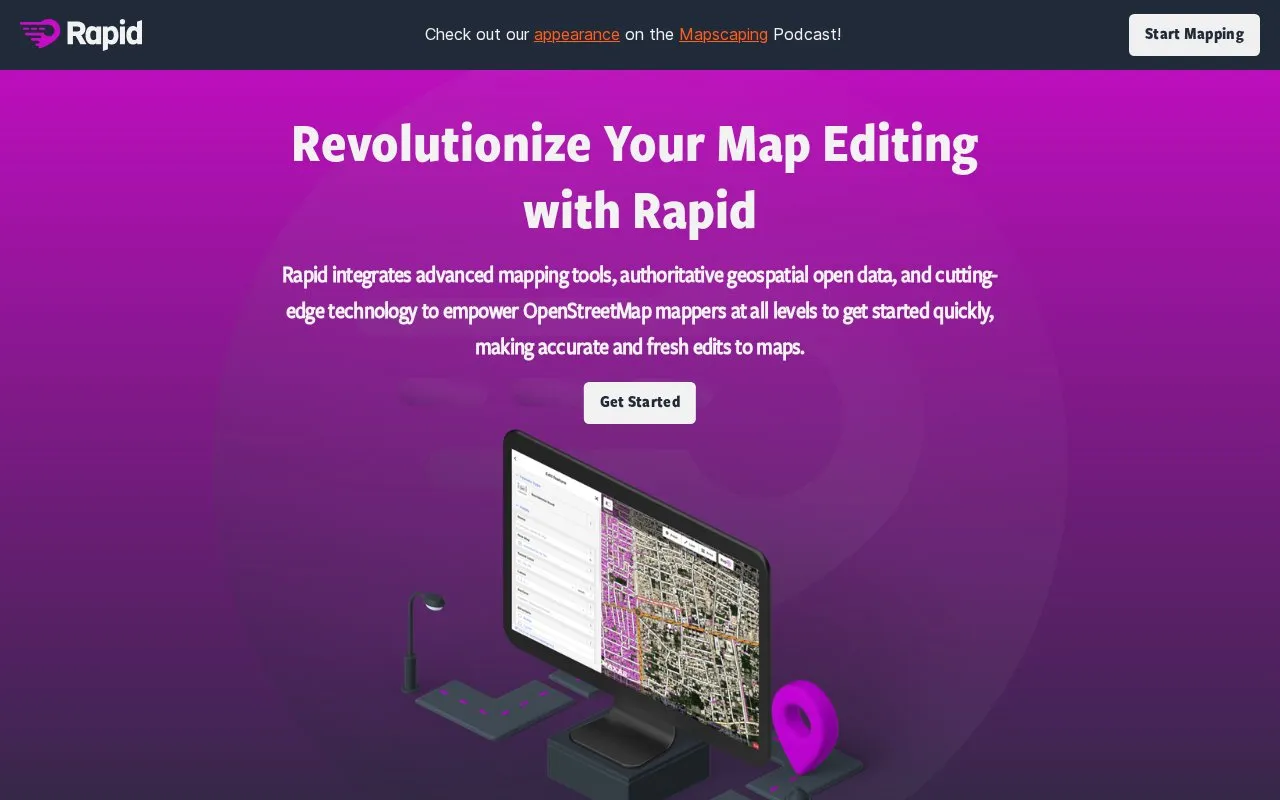 AI Editor homepage screenshot