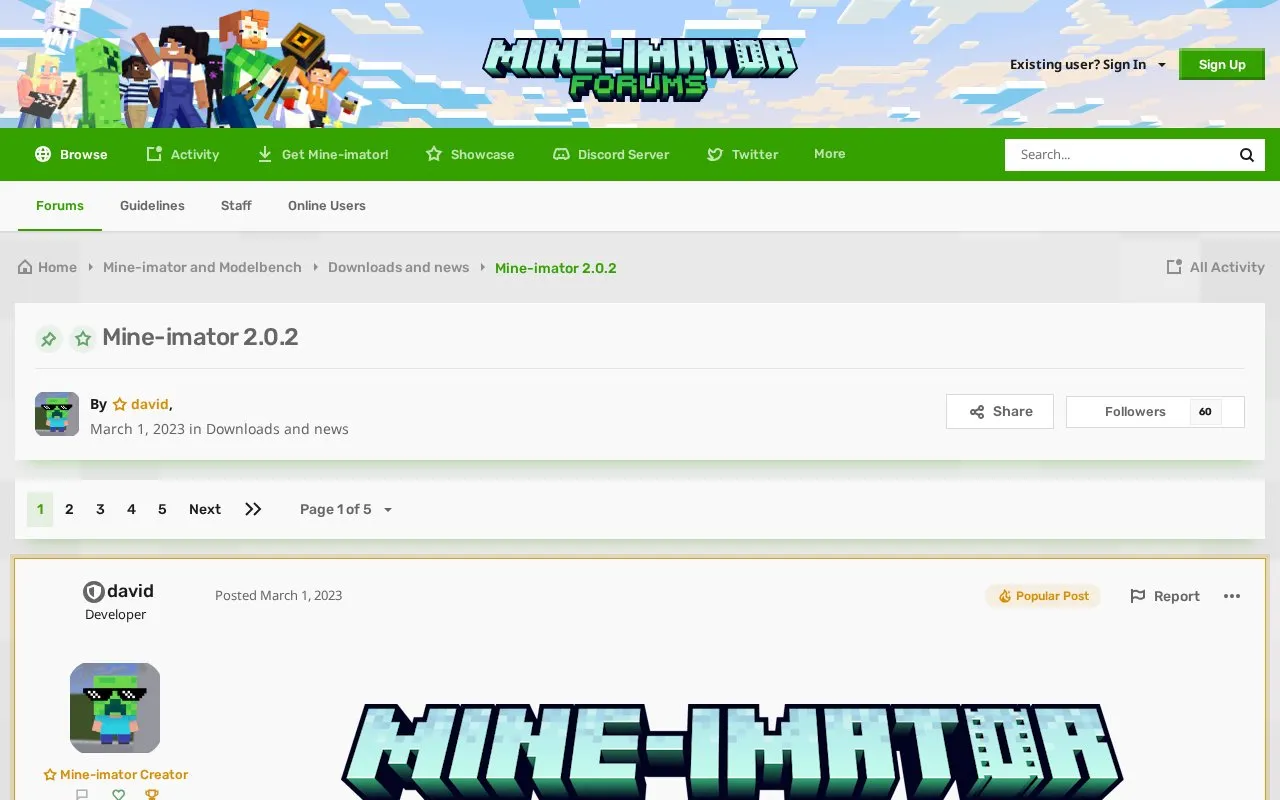 2.0 Version homepage screenshot