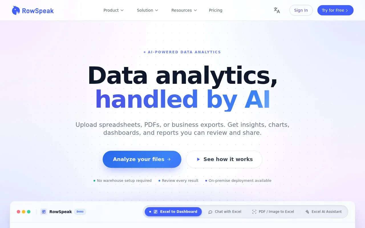 RowSpeak homepage screenshot