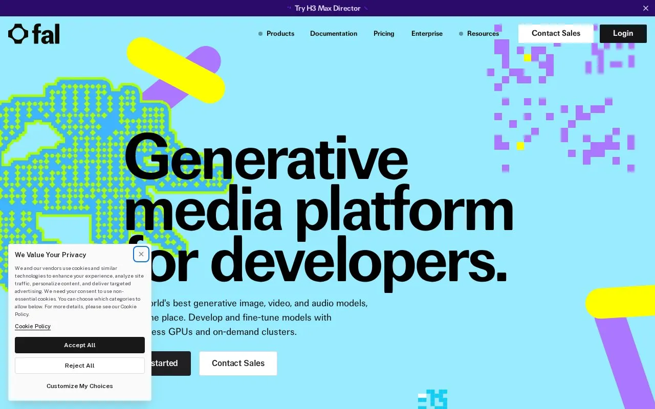 fal homepage screenshot