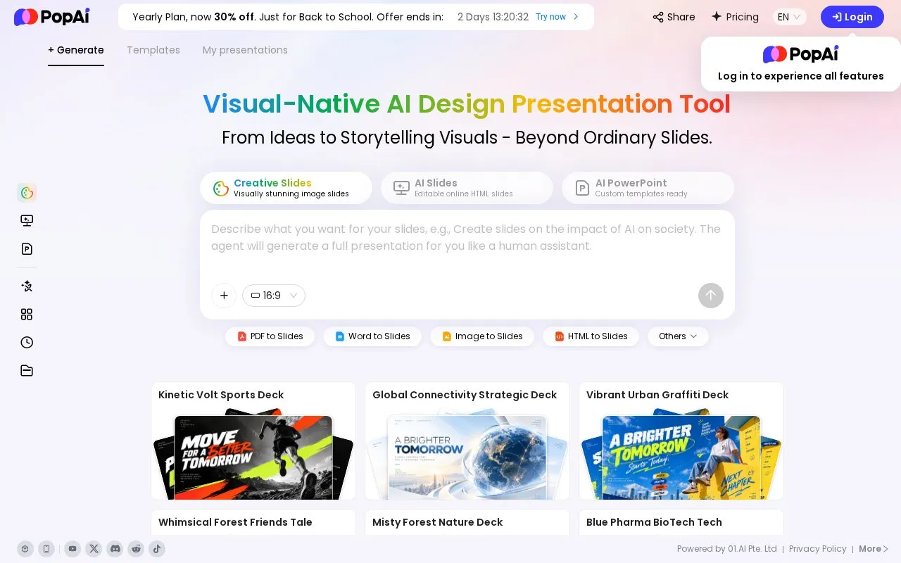 PopAi homepage screenshot