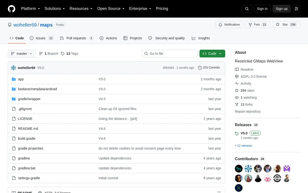 Maps homepage screenshot