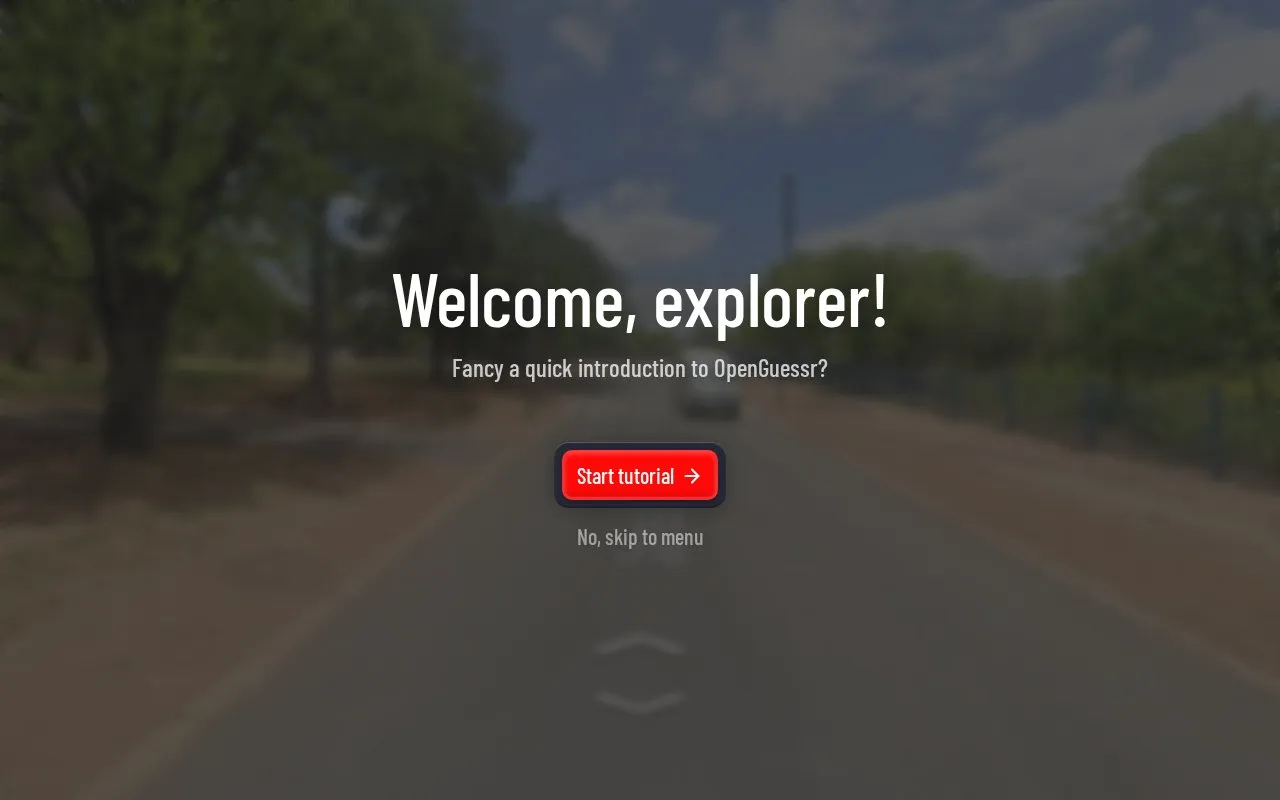 OpenGuessr homepage screenshot