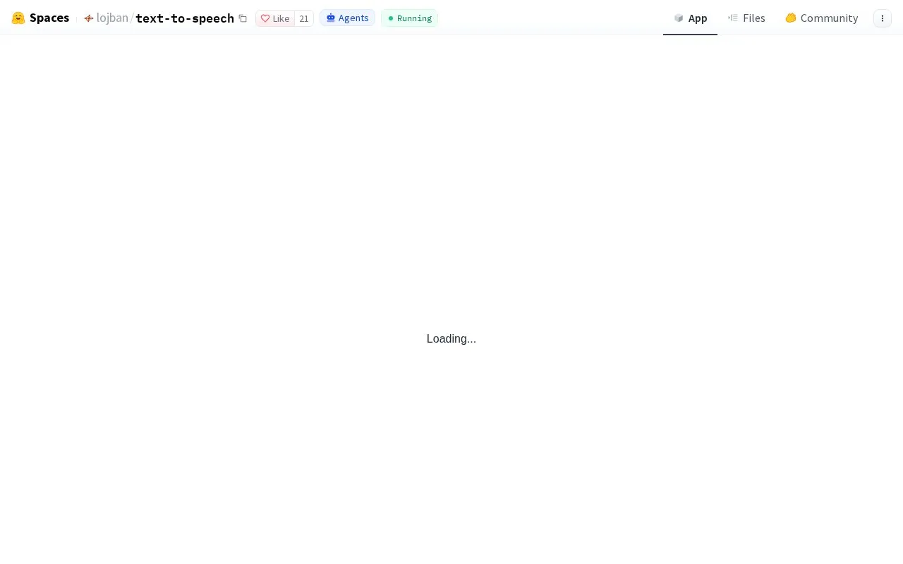 Lojban text-to-speech homepage screenshot