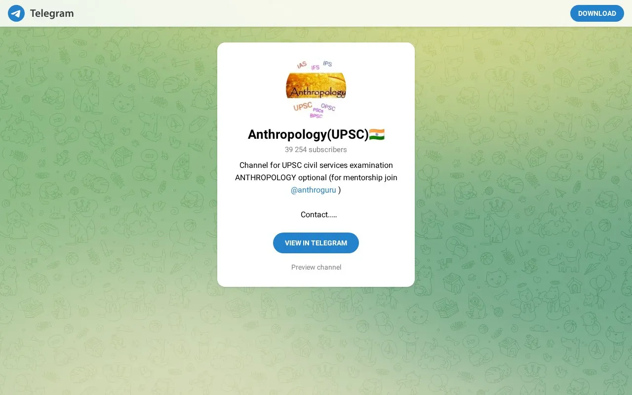 anthropology homepage screenshot