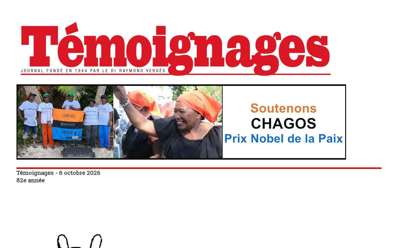 Témoignages homepage screenshot