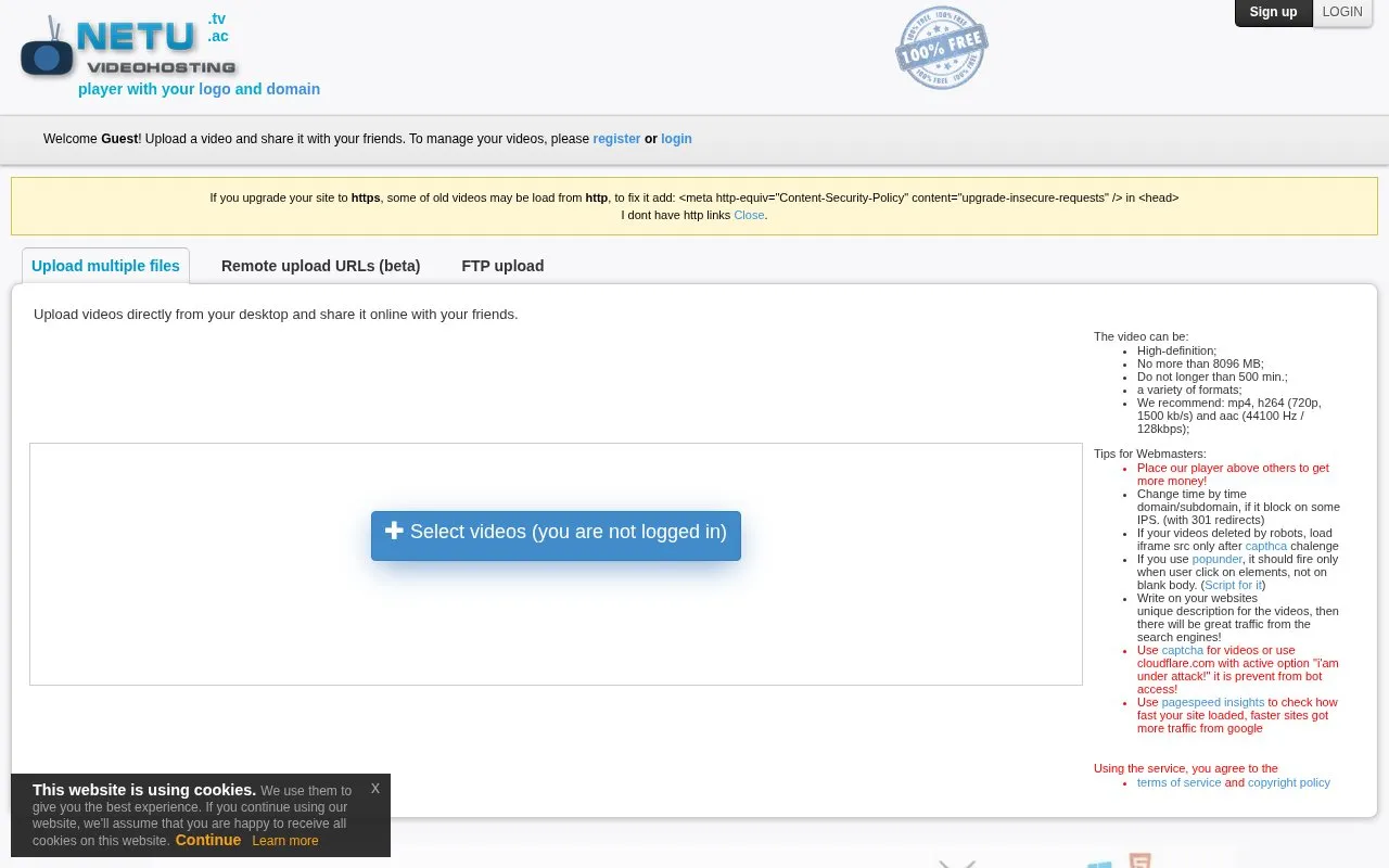 NetU homepage screenshot