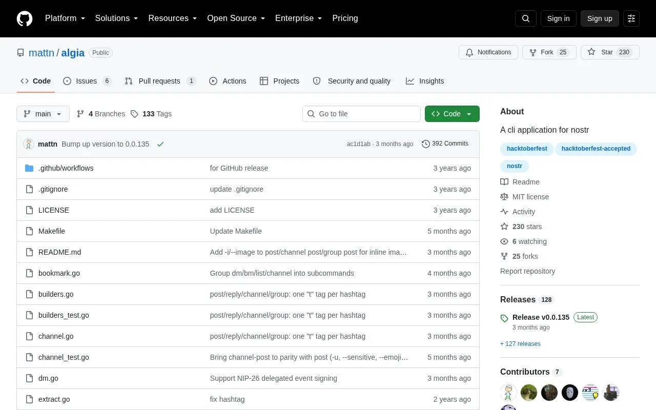 algia homepage screenshot