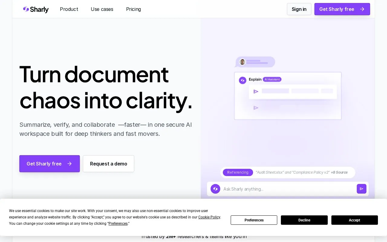 Sharly homepage screenshot