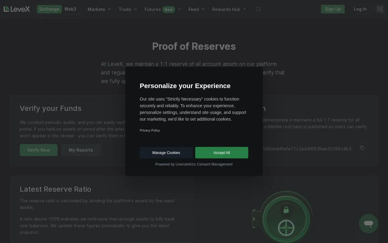LeveX homepage screenshot