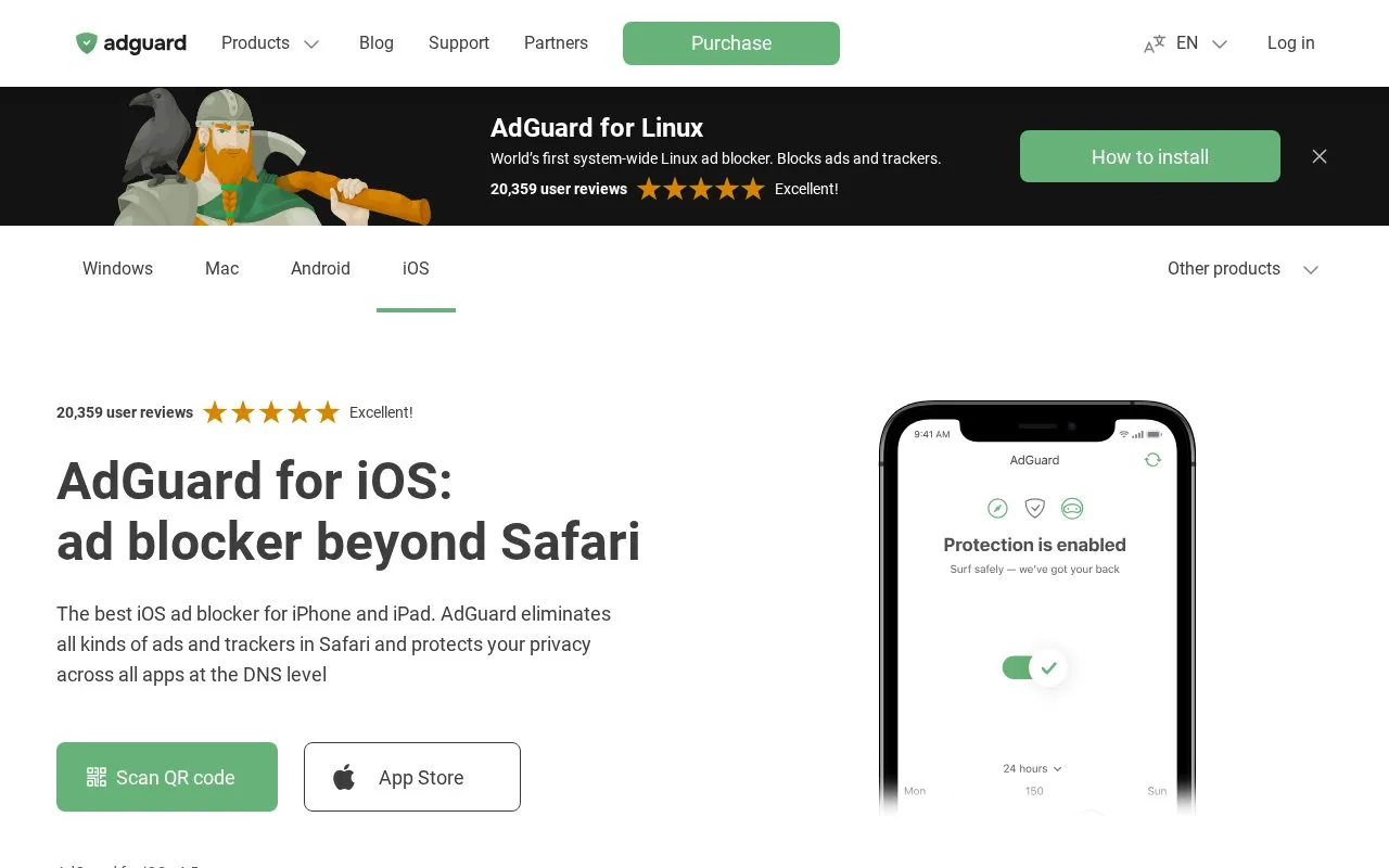 AdGuard homepage screenshot