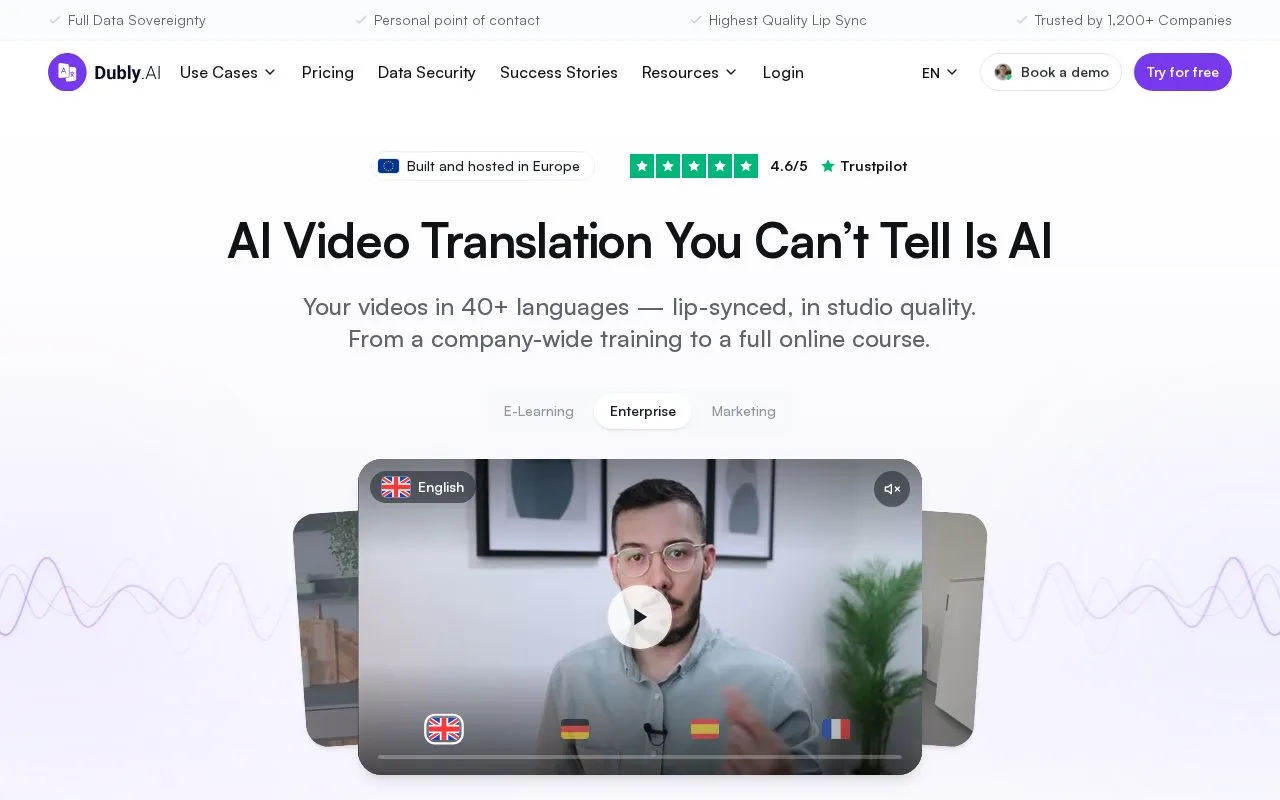 Dubly.AI homepage screenshot