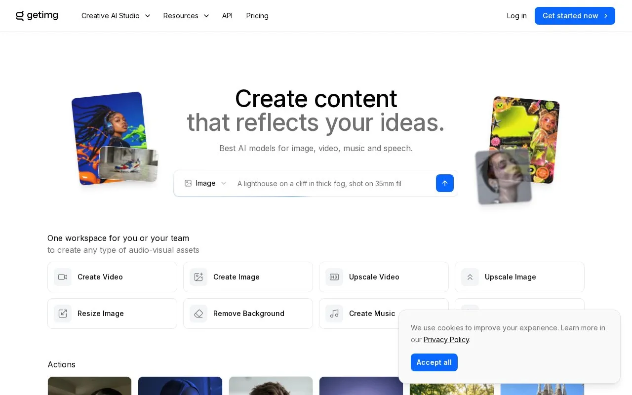 getimg.ai homepage screenshot