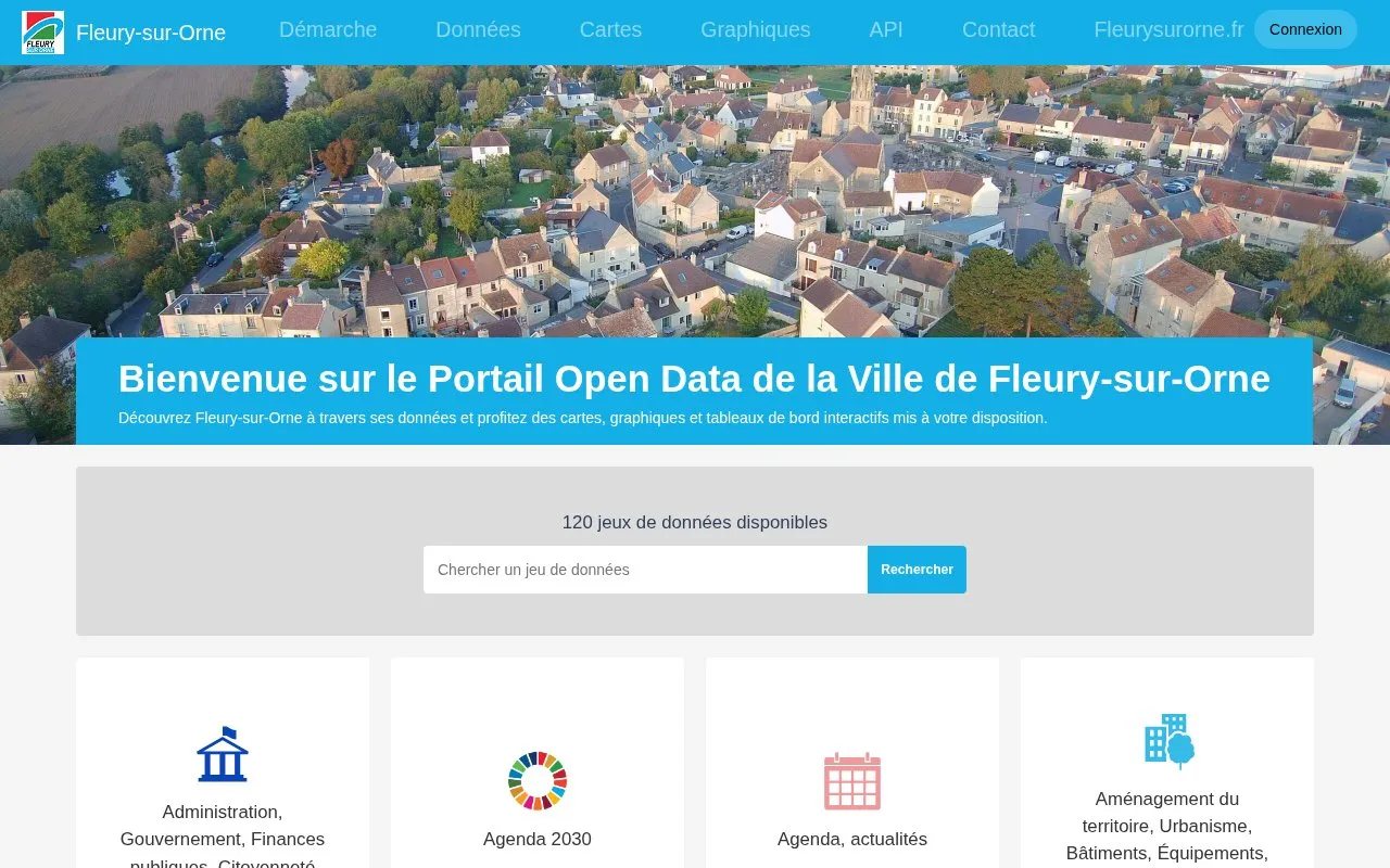 data.fleurysurorne.fr homepage screenshot