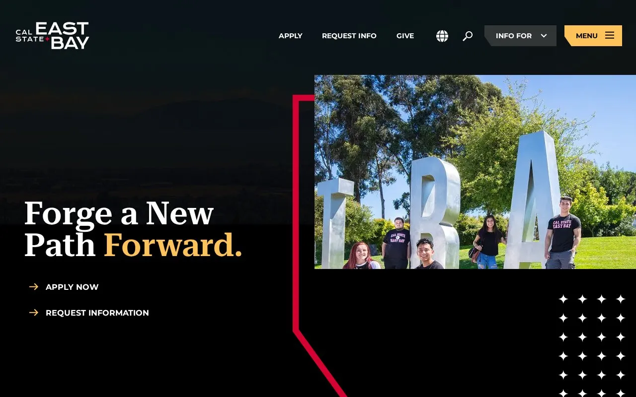 California State University, East Bay homepage screenshot