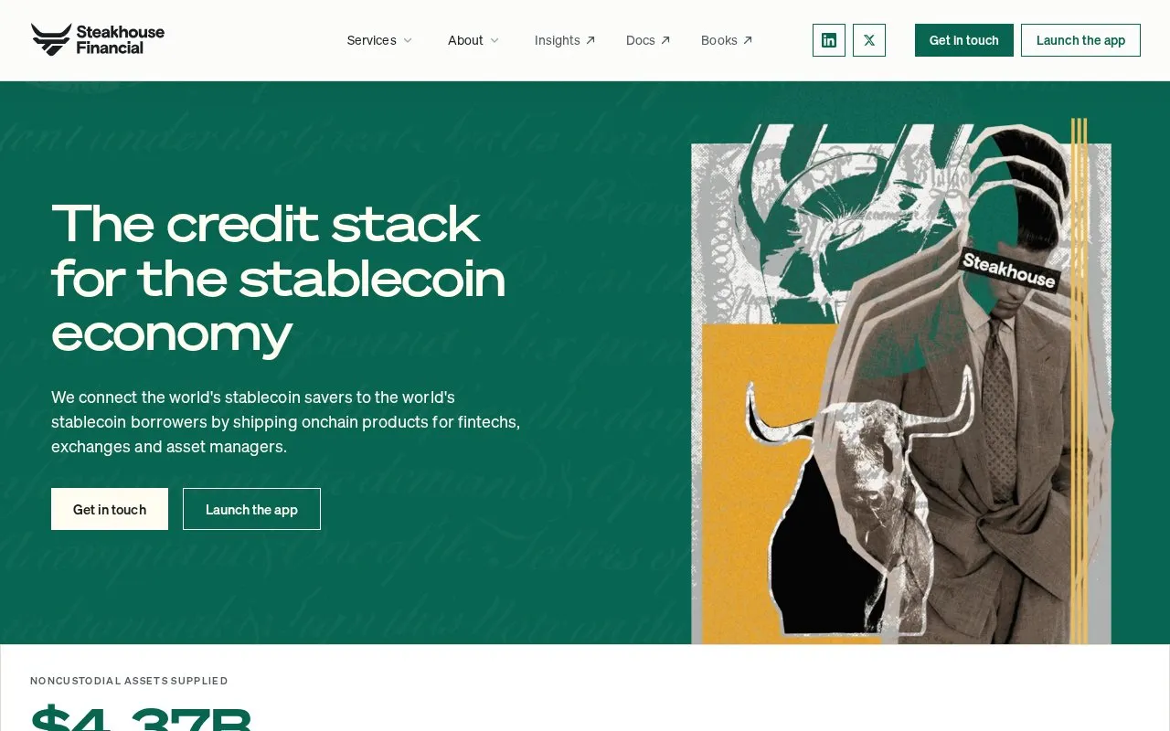 Steakhouse Financial homepage screenshot