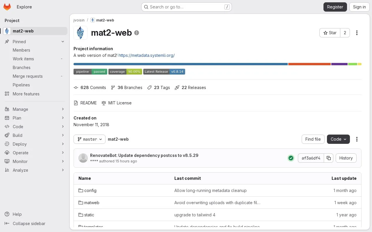 Web Version homepage screenshot