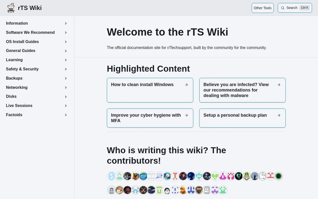 Rtech homepage screenshot