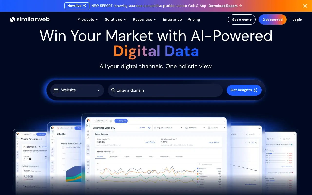 Similar Web homepage screenshot