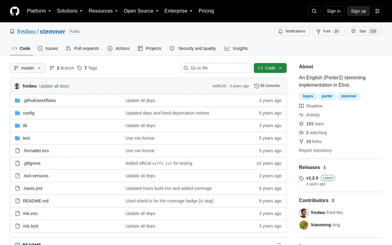 Stemmer homepage screenshot