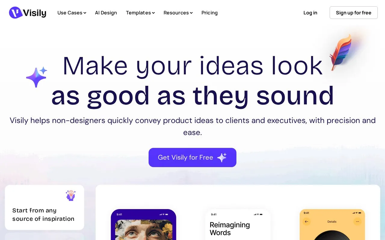 Visily homepage screenshot