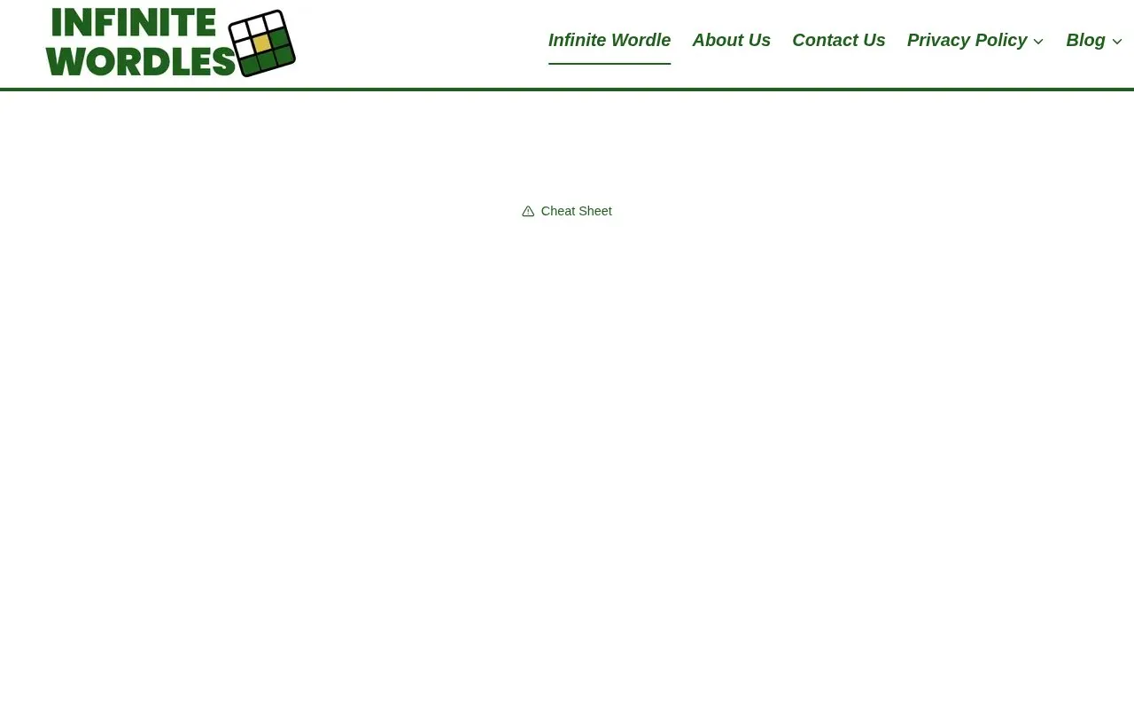Infinite Wordles homepage screenshot