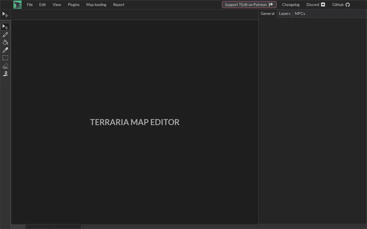 TEdit homepage screenshot