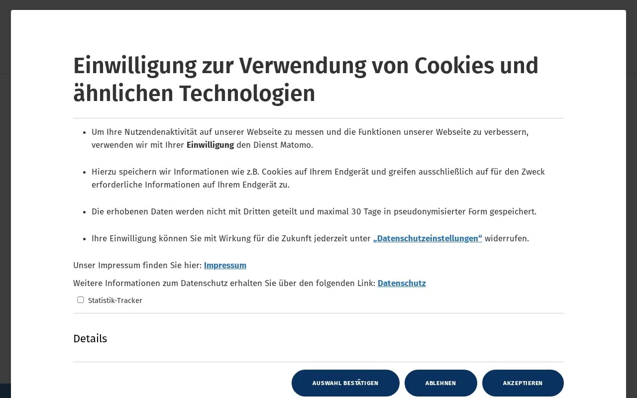 Wirtschaft und Statistik homepage screenshot