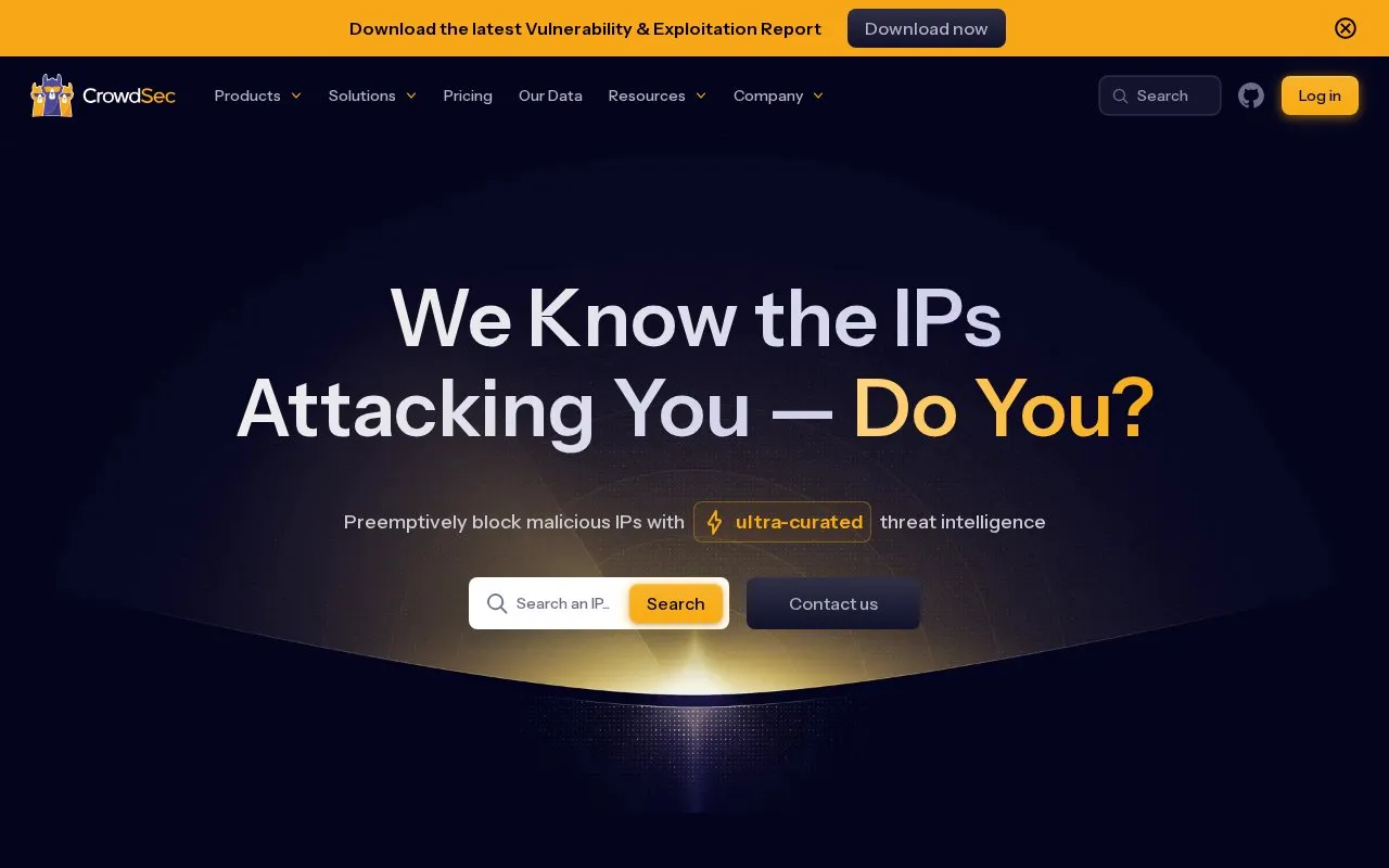 Crowdsec homepage screenshot