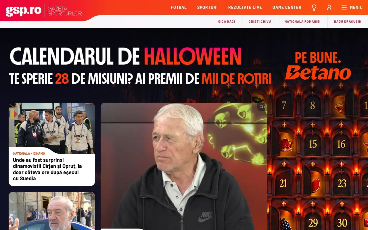 Gazeta Sporturilor homepage screenshot