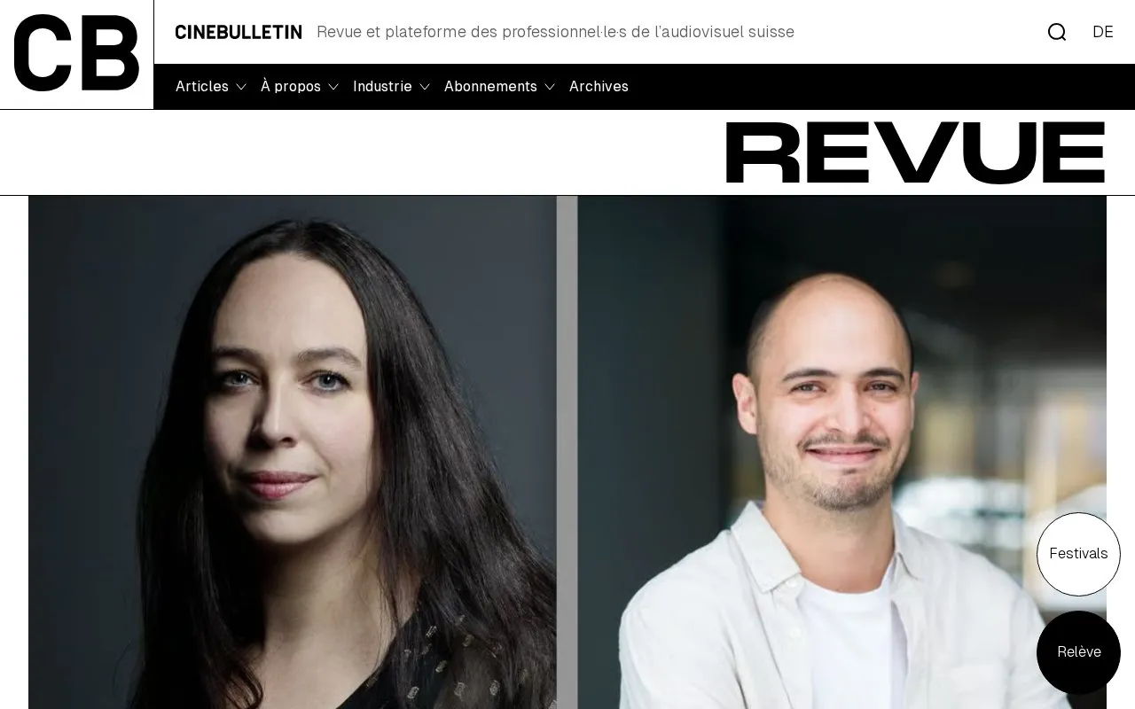 Cinébulletin homepage screenshot