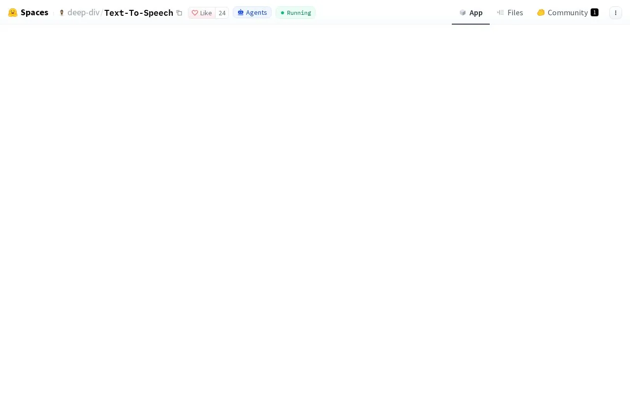 Text To Speech homepage screenshot