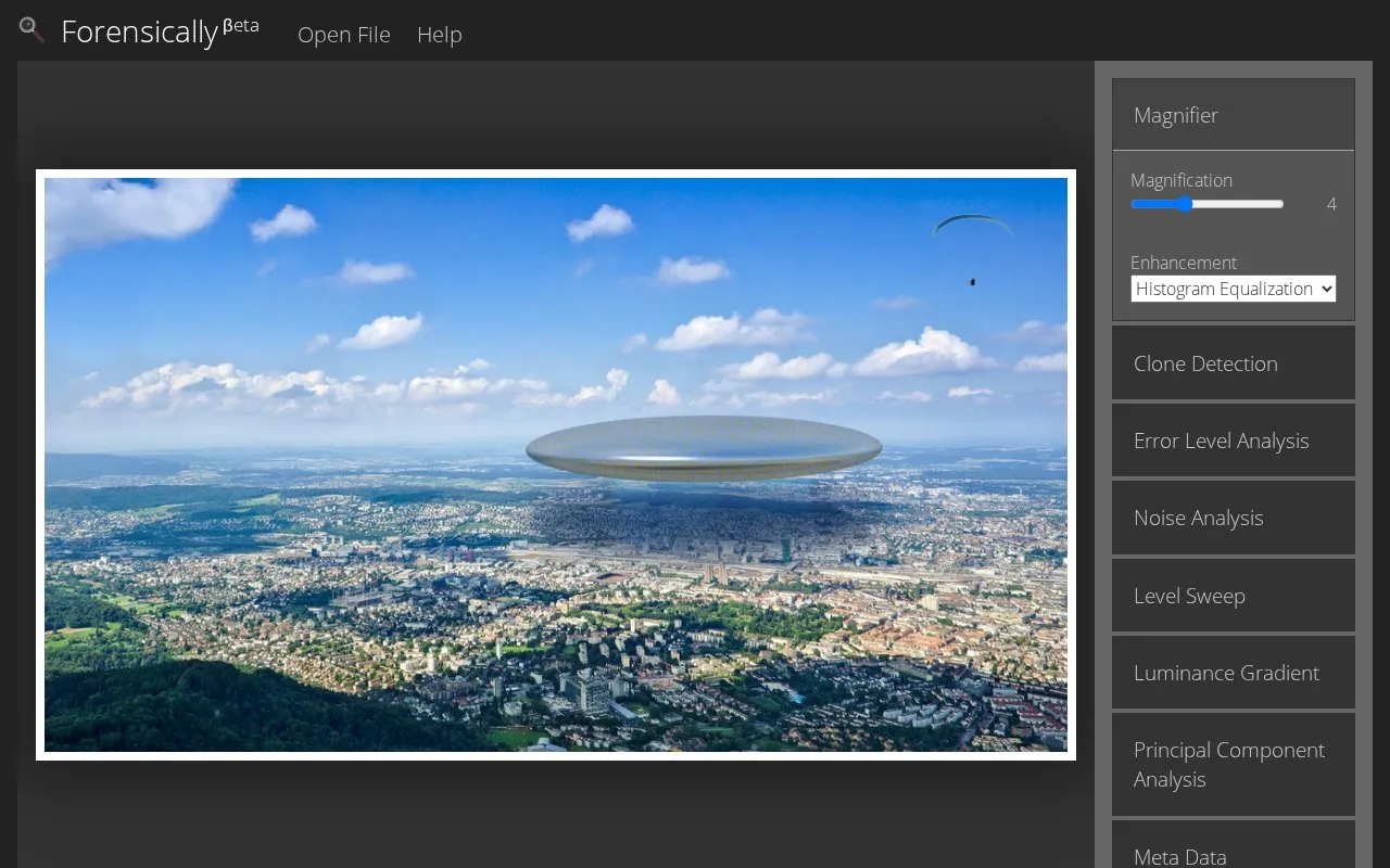 Forensically homepage screenshot