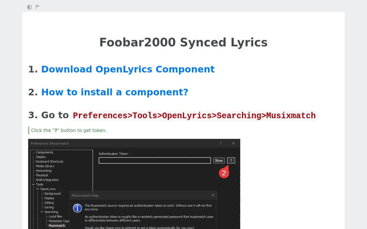 Lyric Sync homepage screenshot