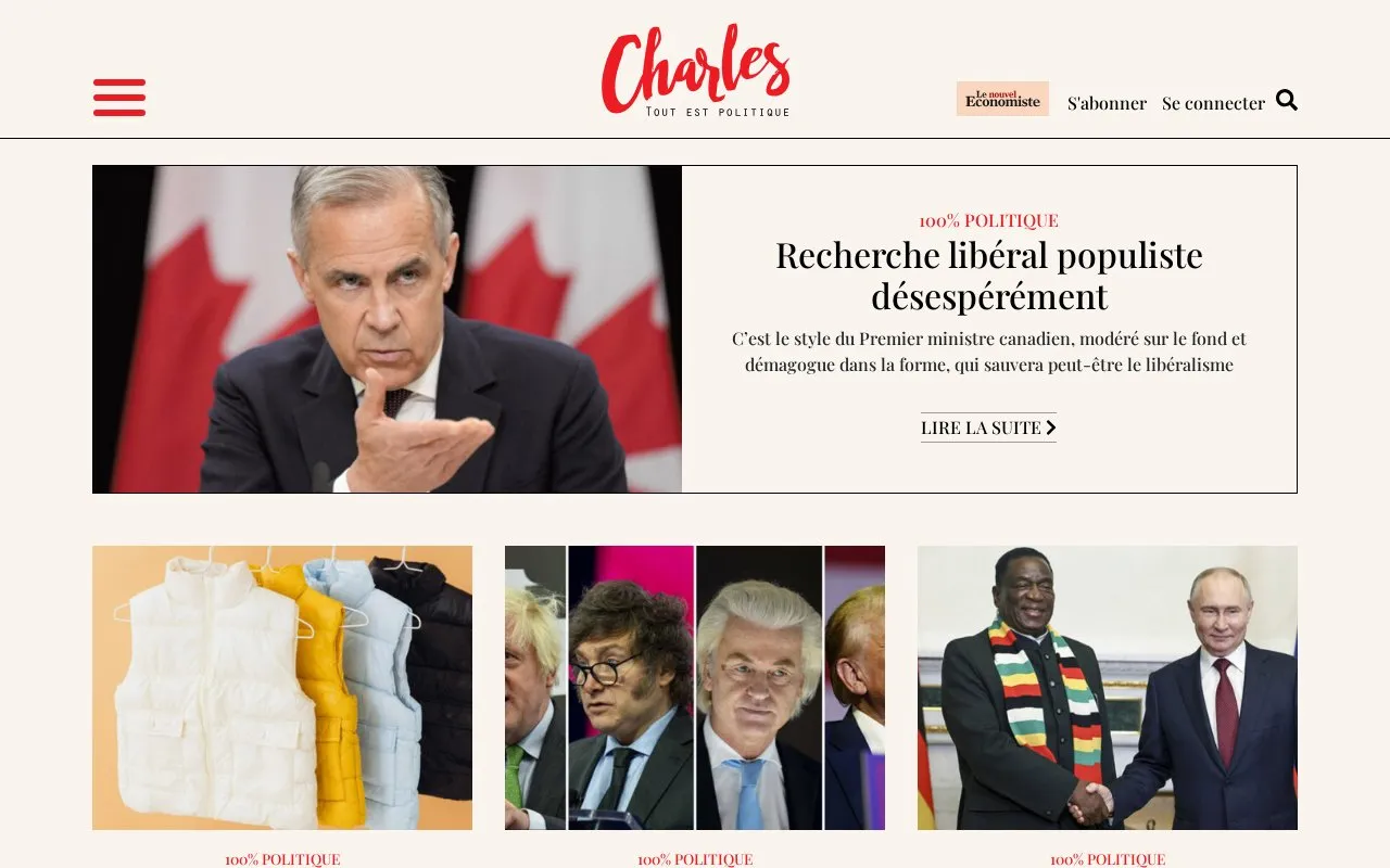 Charles homepage screenshot