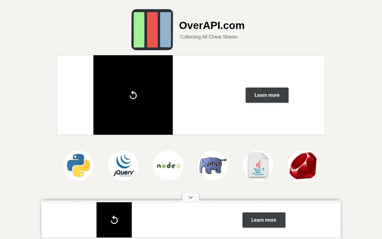 OverApi homepage screenshot