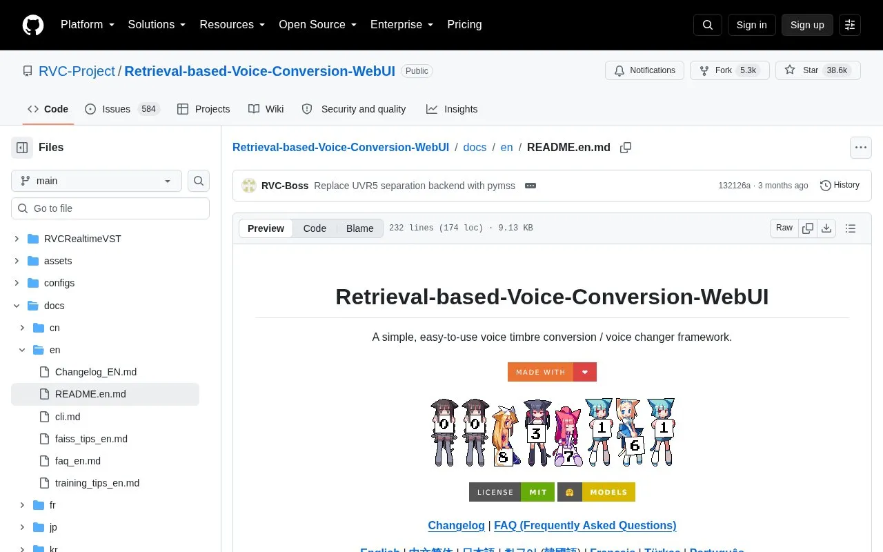 RVC V2 homepage screenshot