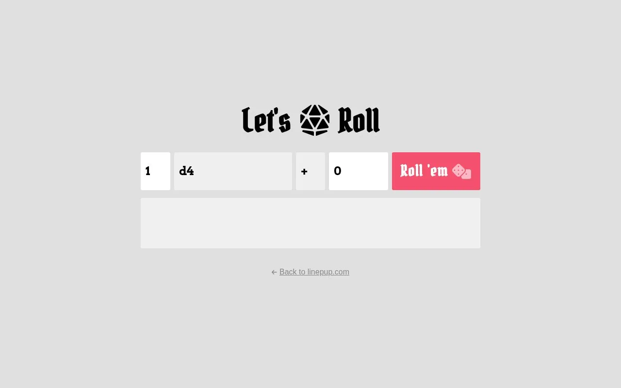 Let's Roll homepage screenshot
