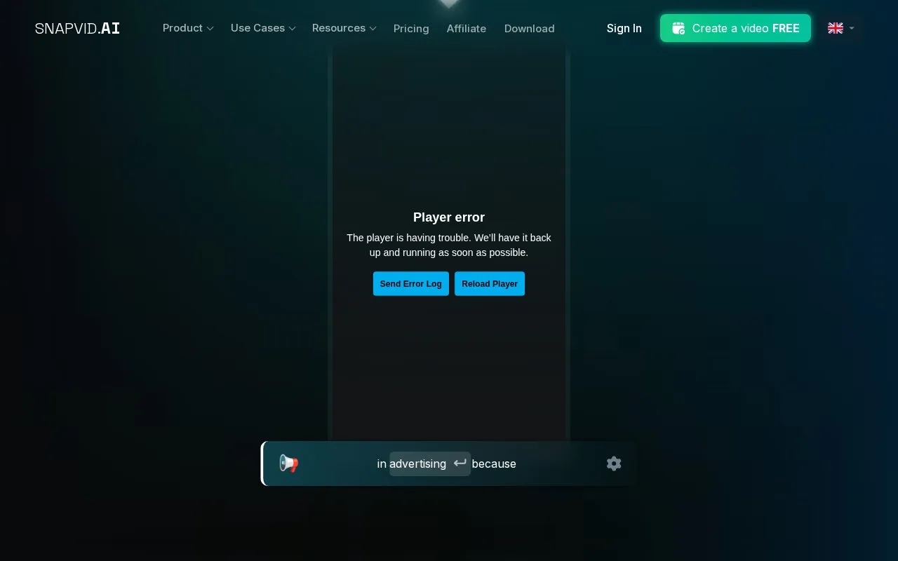 SNAPVID.AI homepage screenshot