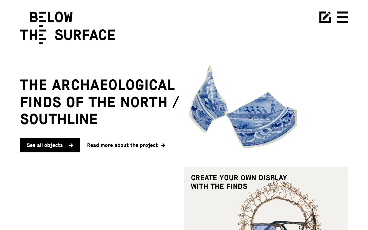 BelowTheSurface homepage screenshot