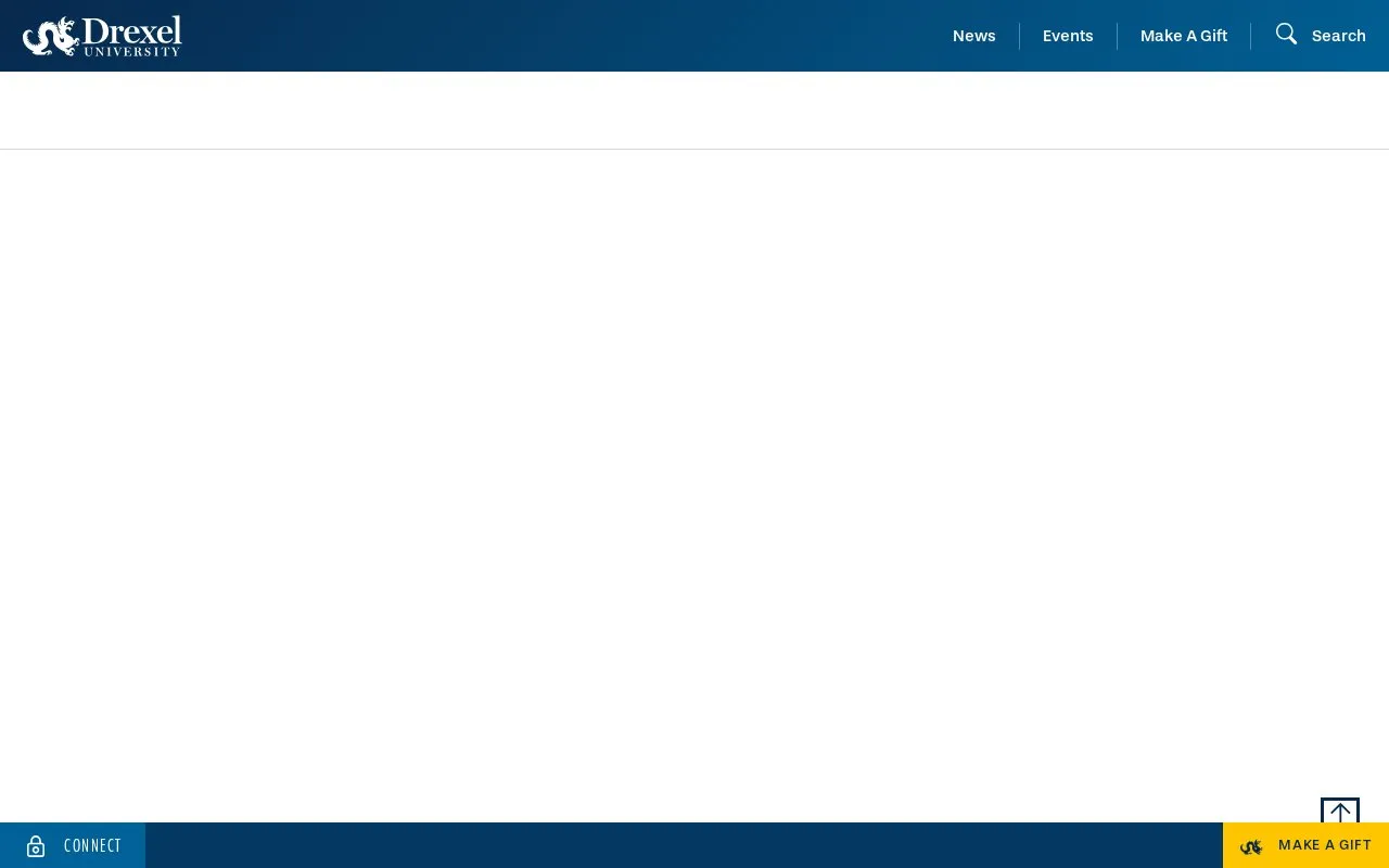 Drexel University homepage screenshot