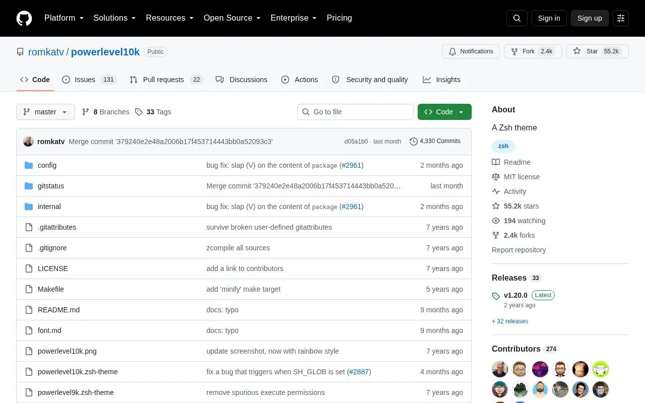 Theme homepage screenshot
