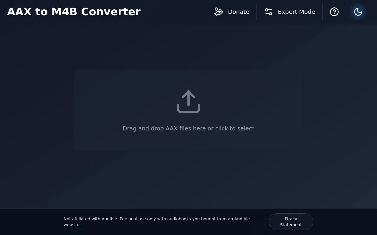 Audible Tools homepage screenshot