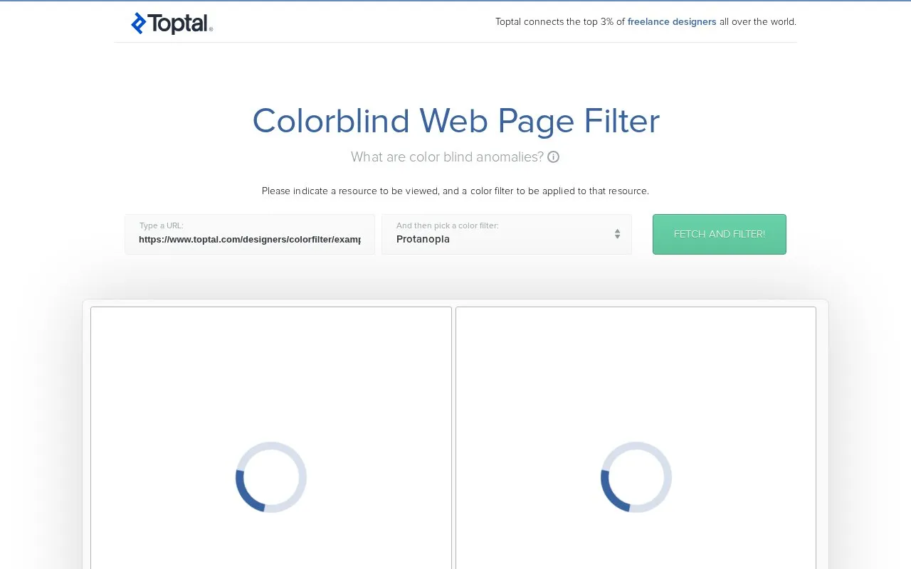Toptal homepage screenshot