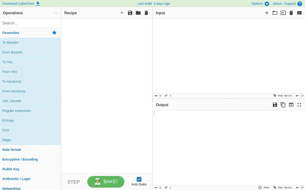 CyberChef homepage screenshot
