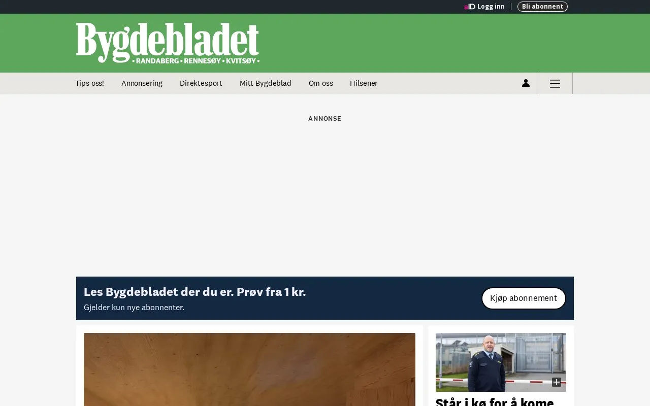 Bygdebladet Randaberg og Rennesøy homepage screenshot