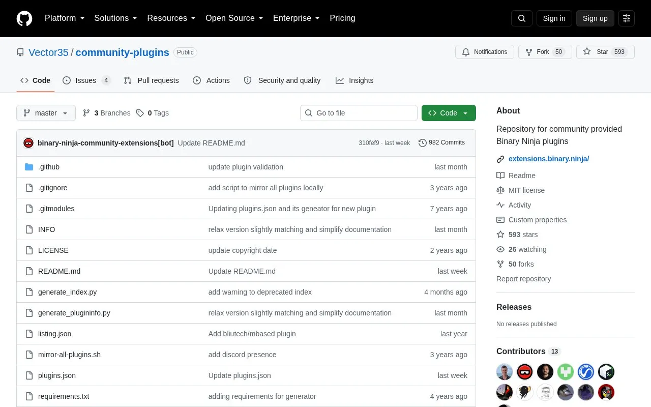 Plugins homepage screenshot